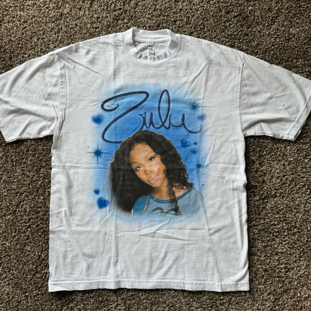ZULU 2024 Sound & Fury t-shirt with airbrush style SZA graphic sizes Large & XL.